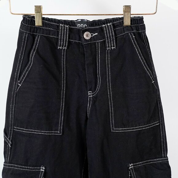 BDG Urban Outfitters Skate Jeans, Black With White Contrast Stitching, Size 24 - Picture 3 of 14
